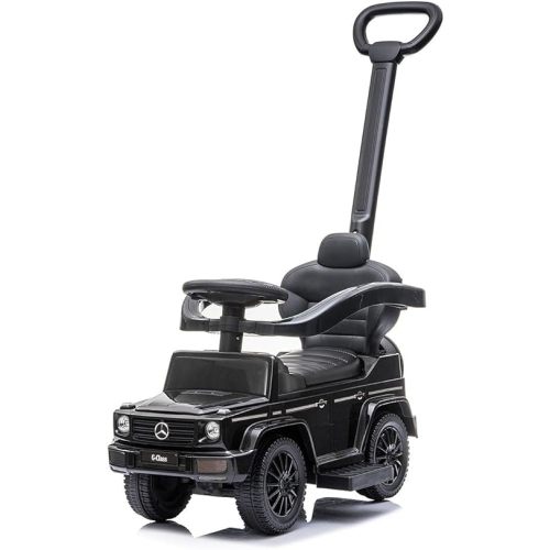 Best Ride On Cars 3 In 1 Mercedes G-Wagon Push Car for Toddlers 1 to 3 Years Old, Kids Outdoor Stroller with Music, Horn Sounds, and Handle, Realistic Driving Experience, Black