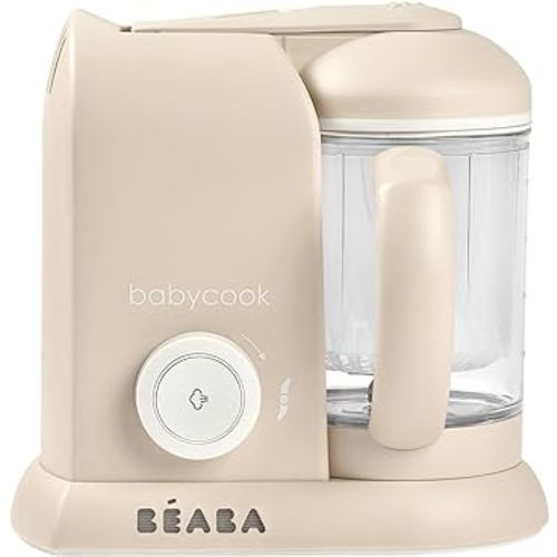 BEABA Babycook Solo 4 in 1 Baby Food Maker, Puree Steamer and Blender for Purees, Grinder with Auto Steam Cooking, Lrg Capacity 4.5 Cups 27 Servings in 20 Mins, Oat