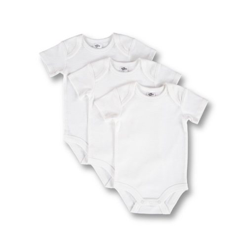 White Baby 3 Pack Short Sleeve Bodysuit | Best&Less™ Online