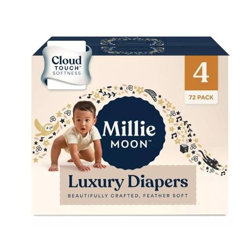 Millie Moon Luxury Disposable Diapers -(Size-4 and Count-72) 1BOX
