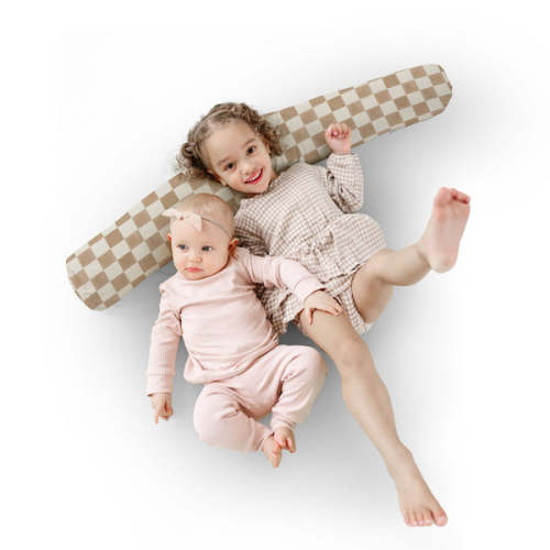 Checker Toffee Support Pillow