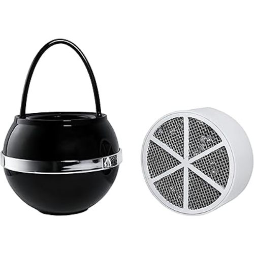 Crystal Quest Bath Ball & Replacement Filter Cartridge Bundle - Water Filter System-Reduce Contaminants for Softer &Smoother Skin-Effortless & Quick Installation| Bundle and Save (Black)