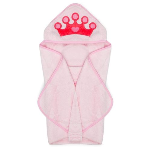 Natemia Baby Hooded Towel - Premium Ultra Soft Baby Bath Towel with Animal Design - Rayon from Bamboo Hooded Baby Towels for Newborn to Toddler - Made in Turkey - Perfect Baby Gifts - Pink Princess