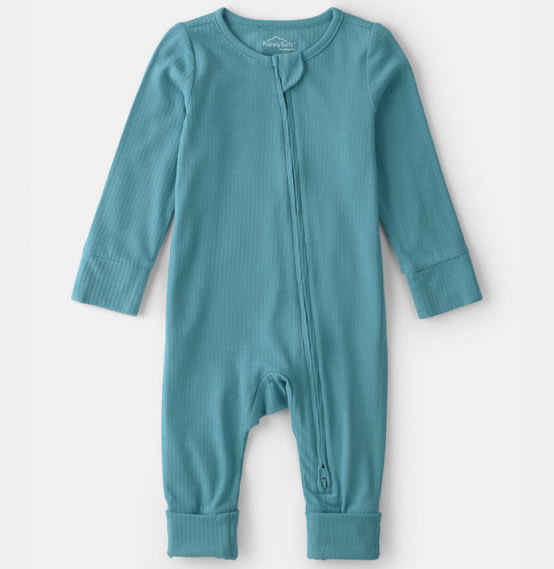 Baby PurelySoft 2-Way Zip Snug Fit Sleep & Play Pajamas - Blue | Carter's