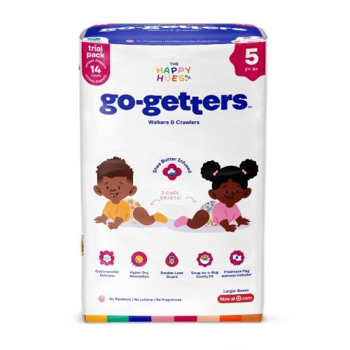 Happy Hues Go-Getters Disposable Diapers Trial Pack - Size 4 - 14ct
