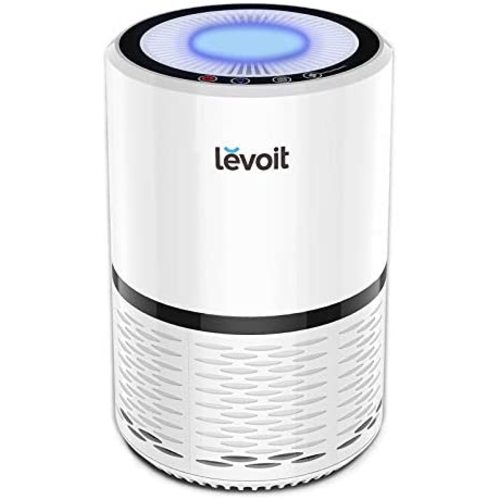 LEVOIT Air Purifier for Home, H13 True HEPA Filter for Allergies and Pets, Dust, Mold, and Pollen, Smoke and Odor Eliminator, Cleaner for Bedroom with Optional Night Light, LV-H132, White
