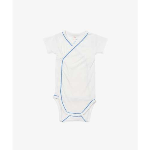 Crossbody Short Sleeve One-piece, Blue Piping