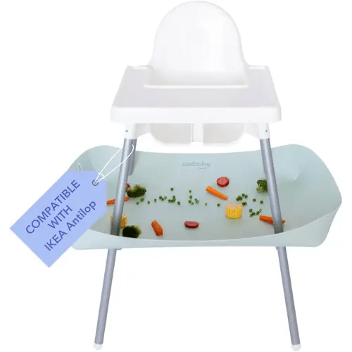 CATCHY -Food Catcher-Compatible with IKEA Antilop High Chair + 11 Other High Chairs- Highchair Sold Separately -Baby & Toddler Food & Mess Catcher-Premium Linen Inspired - Under High Chair Accessory