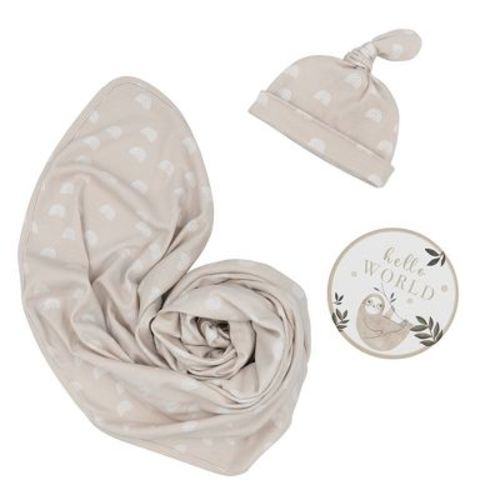 Living Textiles Hello World Gift Set - Olive Spots