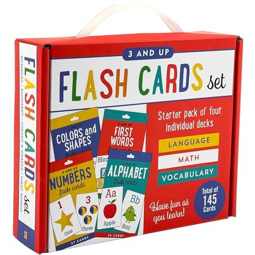 Flash Cards Value Pack - Set of 4 (Alphabet, First Words, Numbers, Colors & Shapes)