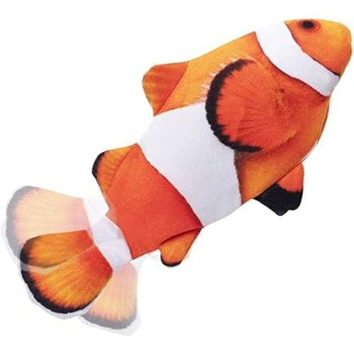 Electric Floppy Fish Cat Toy, Moving Cat Kicker Fish Toy, 11" Realistic Flopping Fish Dog Toy, Plush Interactive Cat Toy for Indoor Cats, Wiggle Fish Catnip Toys
