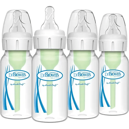 Dr. Brown’s Anti-Colic Options+ Baby Bottles, Narrow, 4 oz, 4pack
