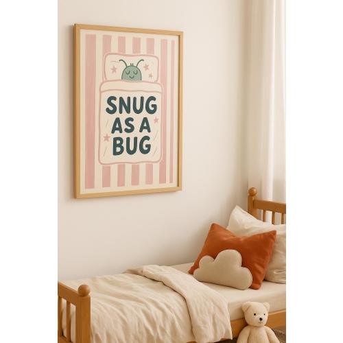 Snug As A Bug Print: Cozy Kids' Room Wall Art