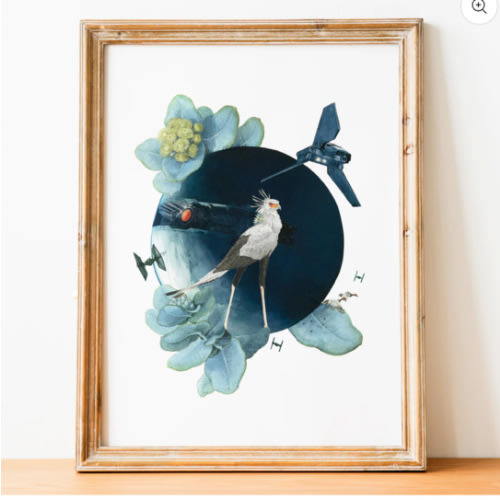 When sci-fi meets art: Enfys Nest - Toronto Art - Collage Art - Star Wars – Clever Clippings
