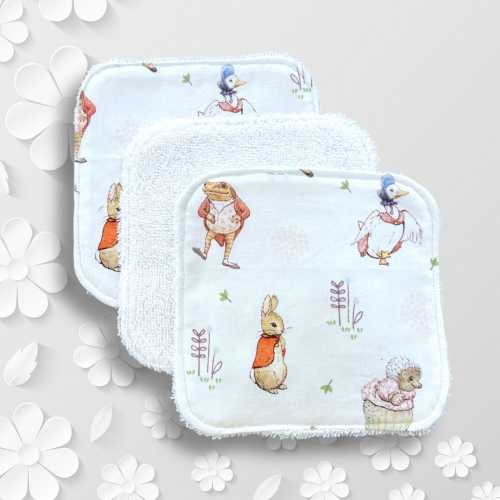 Baby Washcloths | Reusable Wipes | Newborn Gift | Baby Essentials | Baby Shower Gift | Versatile Cloth | Gender Neutral | Set of 3