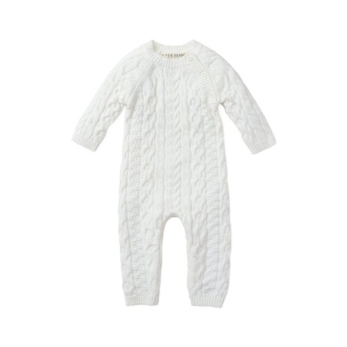 Baby Cable Knit Sweater Romper, Infant, 3-6M