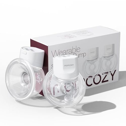 Momcozy Breast Pump S12 Pro Hands-Free, Wearable & Wireless Pump with Soft Double-Sealed Flange, 3 Modes & 9 Levels Double Electric Pump Portable, Smart Display, 24mm, 2 Pack, Elegant White - Pack of 2