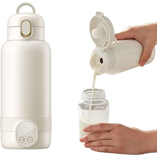 Portable Fast Heating Baby Milk Warmer for Travel,Baby Breastmilk & Water Warmer,Rechargeable 14000mAh Battery,Portable Bottle Warmer with 17 Ounces Capacity,Baby Feeding Water Warmer On the Go