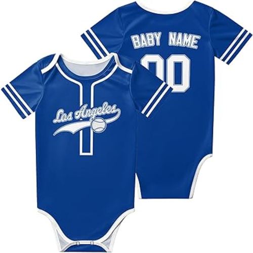 Custom Baby Clothes Personalized Newborn Infant Bodysuit Custom Name and Number Baby Outfits Gifts for Boys Girls