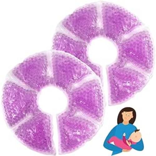 Breast Therapy Ice Packs, Hot and Cold Breast Pads, Breastfeeding Essentials Large Gel Bead Packs for Moms, 2 Pack : Health & Household