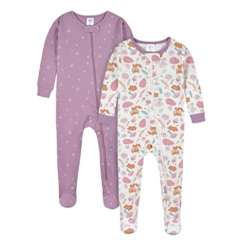 Gerber Baby-Girls 2-Pack Footed Pajamas