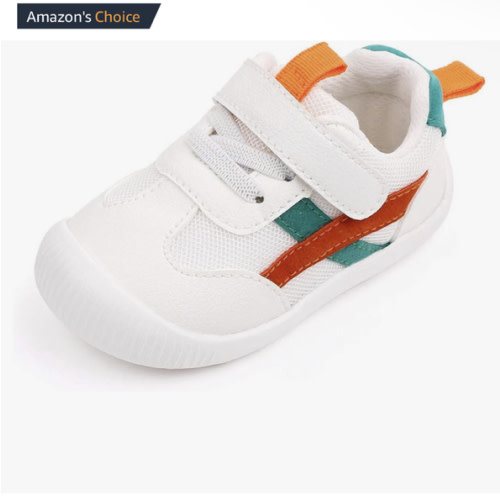 Amazon.com | MK MATT KEELY Baby Boys Girls Walking Infant Shoes Cute Cartoon Sneakers Non-Slip First Walkers Sneakers Toddler Shoes,Orange Green 18-21 Months | Sneakers