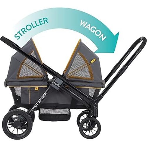Evenflo Pivot Xplore All-Terrain Stroller Wagon (Adventurer Gray)