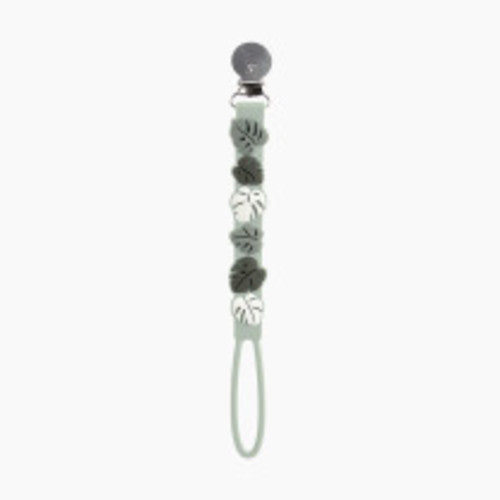 Loulou Lollipop Silicone Pacifier Clip - Monstera