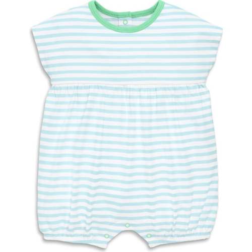 Baby Bubble Shortie In Stripe, Saltwater White Stripes - Primary | Maisonette