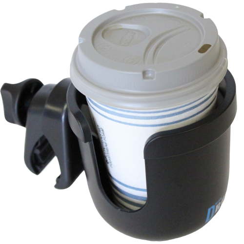 W4W Universal stroller Cup Holder – Mega Strength Adjustable Clamp fits on any Bike, Walker, Wheel Chair, Car – Large Adjustable Drink Holder fits any size Cup, Water Bottle, Can etc.