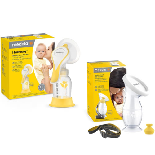 Medela Manual Breast Pump Set - Perfect Pair Bundle, Includes Harmony Manual Breast Pump & Silicone Breastmilk Collector