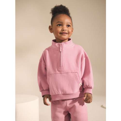 Rose Pink Half Zip Sweatshirt (3mths-7yrs)
