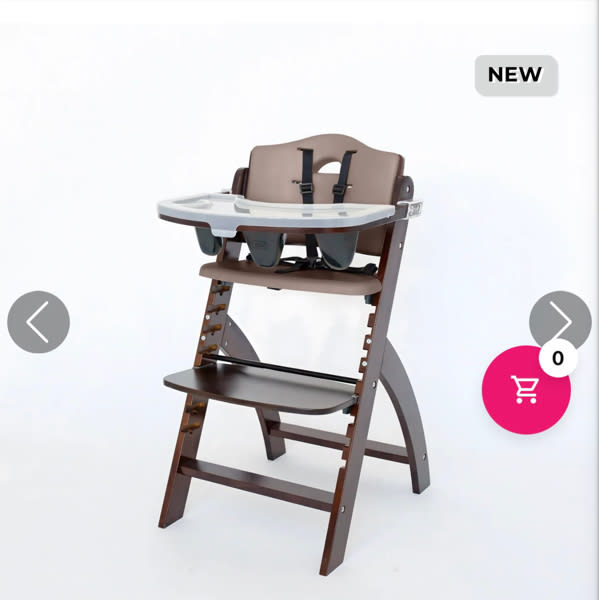 Beyond Junior® Y High Chair - Mahogony - Soft Mocha