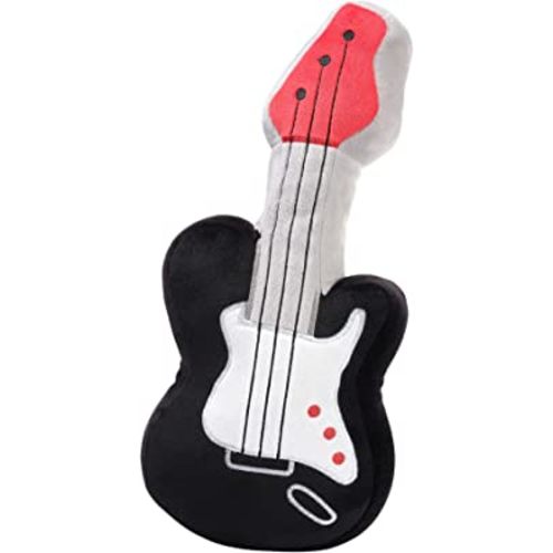 Lambs & Ivy Rock Star Plush Guitar Instrument Stuffed Toy - Gray/Black