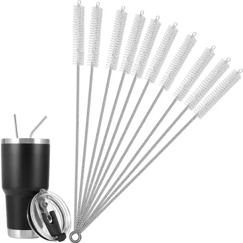 Rotema Test Tubes Cleaning Brush,Straw Cleaning Brush for Tumbler, Sippy Cup, Bottle,Tube or Hummingbird Feeders, White