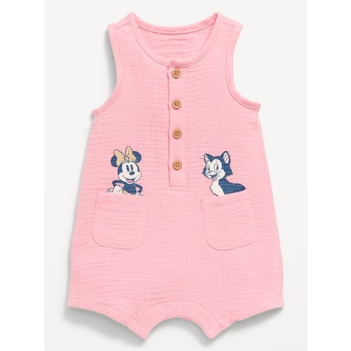 Disney© Sleeveless Henley One-Piece Romper for Baby