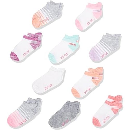 Hanes Baby and Toddler, Non-Slip Grip Ankle Socks, Boys' and Girls', Multipacks