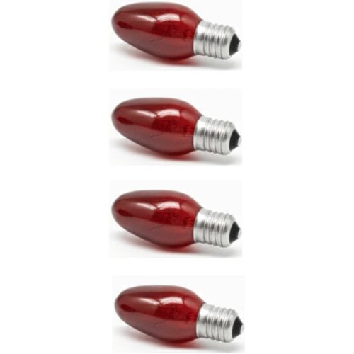 Red Night Light Bulb Replacement Bulbs (5W or 7W) 120V - 4 CT
