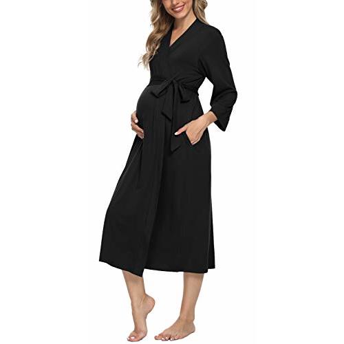 Xpenyo Women's Maternity Sleepwear,Labor/Delivery/Nursing/Hospital Nightgown Kimono Robes Long Pregnancy Loungewear