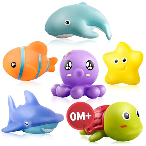 Hely Cancy Bath Toys for Kids - No Hole Baby Bath Toys, 1 Year Old Bath Toys for Infant Boys Girls Shower Water Pool Toys