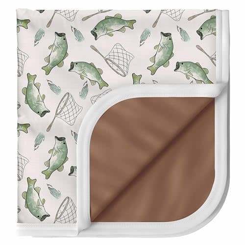 Pobibaby Premium Baby Blanket, Soft Stretchy Quilt for Babies, Toddlers, Kids (Gone Fishing)