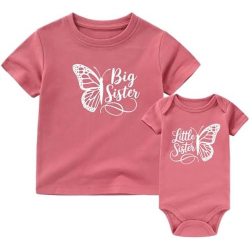 Big Sister Little Sister Matching Outfits Lil sis Baby Clothes girl preschooler T-Shirt infant bodysuits