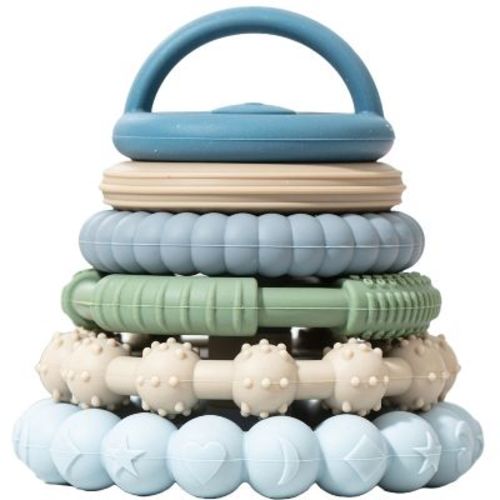 Premium Silicone Teethers Stacking Toy, Interactive And Fun Baby Stacking Toys, Teeth Soothing For 6-12 Month Teething Toys