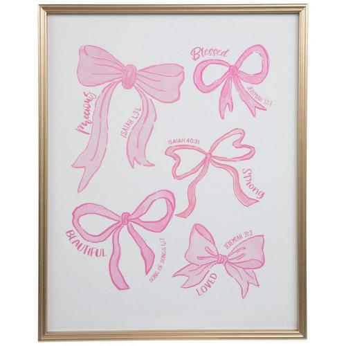 Bows & Scripture Wood Wall Decor