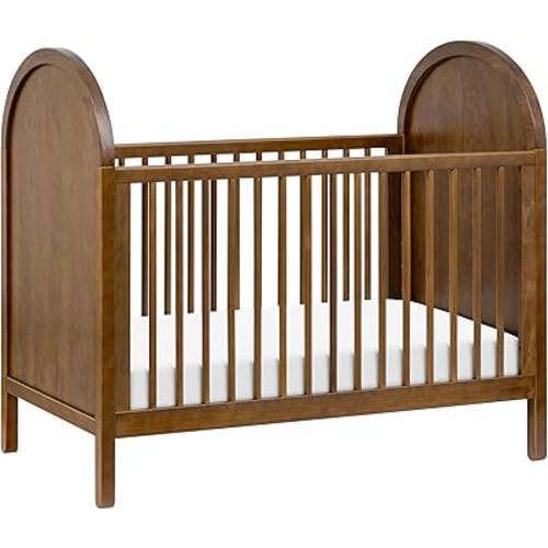 babyletto Bondi 3-in-1 Convertible Crib with Toddler Bed Conversion Kit in Honey, Greenguard Gold Certified