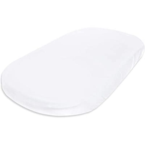 Burts Bees Baby Bassinet Sheet, Infant Fitted BEESNUG Cover, 100% Organic Cotton, Soft Unisex Newborn Essentials for All Standard Oval or Rectangle Bassinet Bed Pads or Mattresses - 15 x 33 Inches