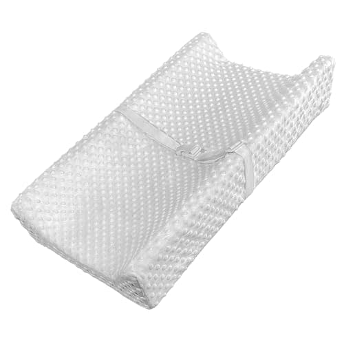 YENING Mini Changing Pad Small 29 x 15 with Washable Cover Waterproof Baby Diaper Changing Pad for Dresser Table Pad Grey