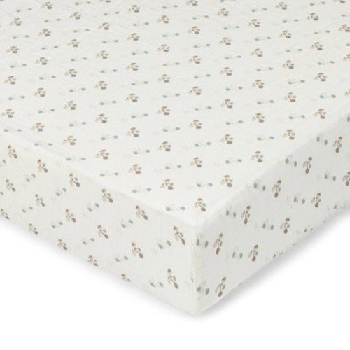 Crane Baby Organic Cotton Fitted Crib Sheet, Color: Avery Poppy