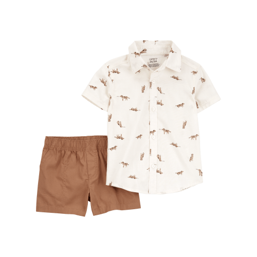 Baby 2-Piece Dog Button-Down Shirt Outfit Set - Carter's | Carter's