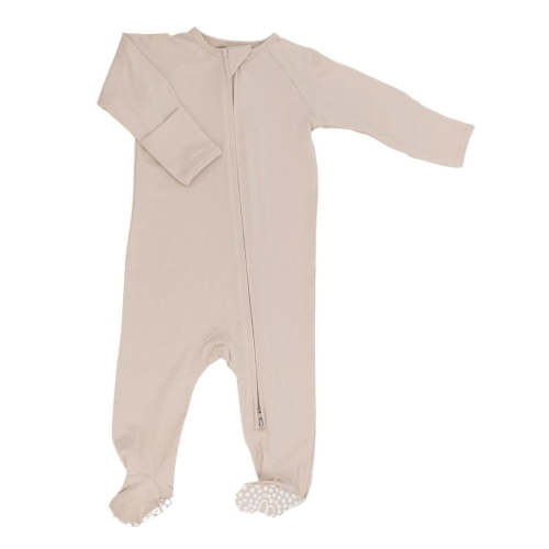 Zipper Footie - Pumice – Manymoons